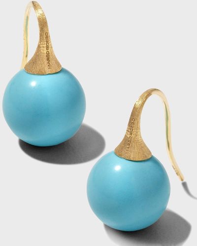 Marco Bicego Africa 18k Turquoise Drop Earrings - Blue