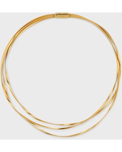 Marco Bicego 18k Yellow Gold Marrakech Three Strand Necklace - Natural