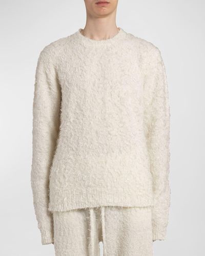 Amiri Fuzzy Wool-Blend Sweater - Natural