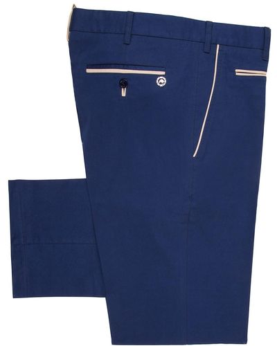 Stefano Ricci Straight-leg Stretch Pants - Blue