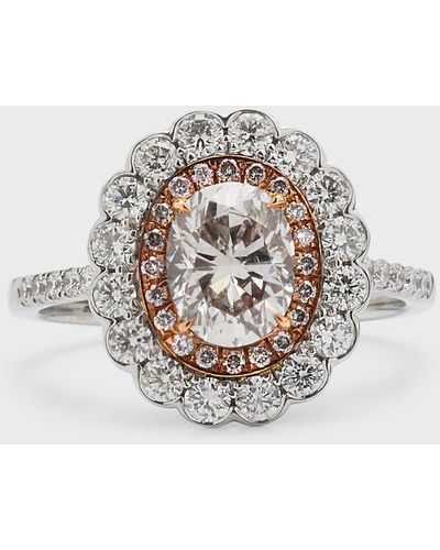Alexander Laut 18k Two-tone Fancy Diamond Ring, Size 6.5 - White
