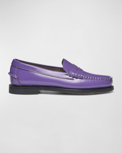 Sebago Classic Dan Leather Penny Loafers - Purple