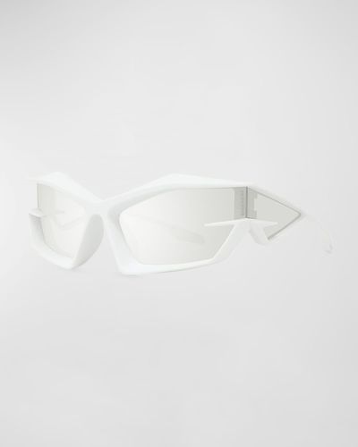 Givenchy Giv Cut Nylon Wrap Sunglasses - White