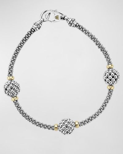 Lagos 10Mm Caviar Ball Station Bracelet, Size 7" - Metallic