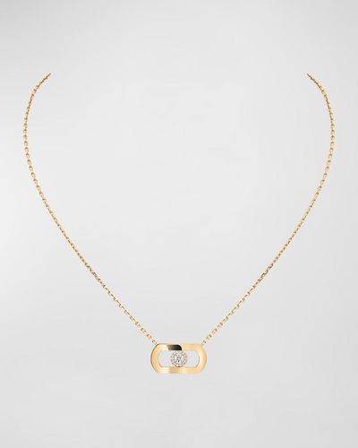 Messika So Move 18k Gold Diamond Pendant Necklace - White