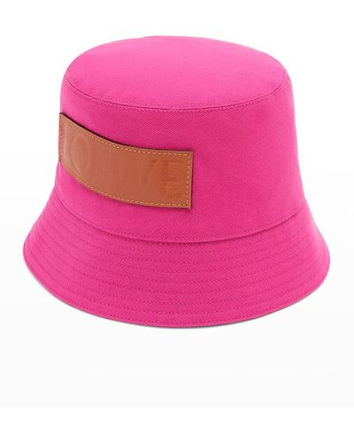 Loewe Logo Canvas Bucket Hat - Pink