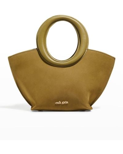 Cult Gaia Ansel Ring Leather Crossbody Bag - Green