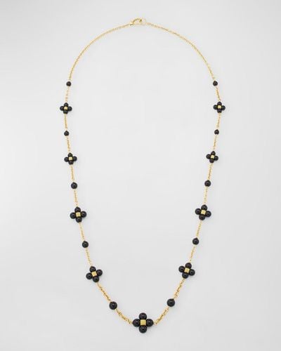 Paul Morelli Black Onyx Sequence Necklace - White