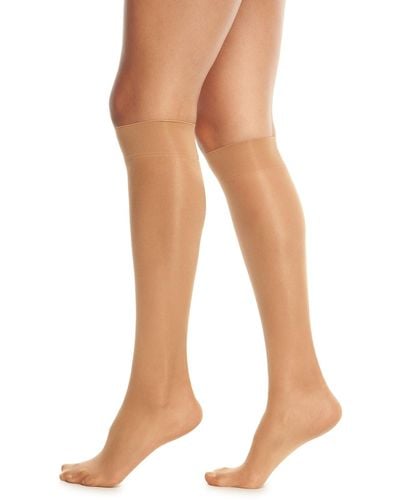 Wolford Satin Touch Sheer Knee-highs - Natural