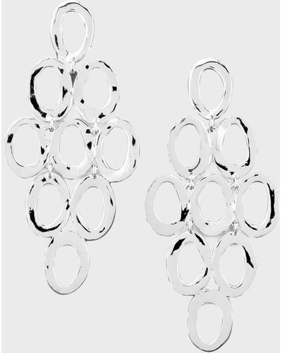 Ippolita Open Oval Cascade Earrings - White