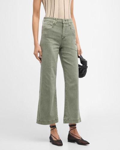 PAIGE Anessa Wide-Leg Carpenter Jeans - Green