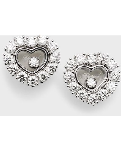 Chopard Happy Diamonds Icons 18k White Gold Joaillerie Earrings - Metallic