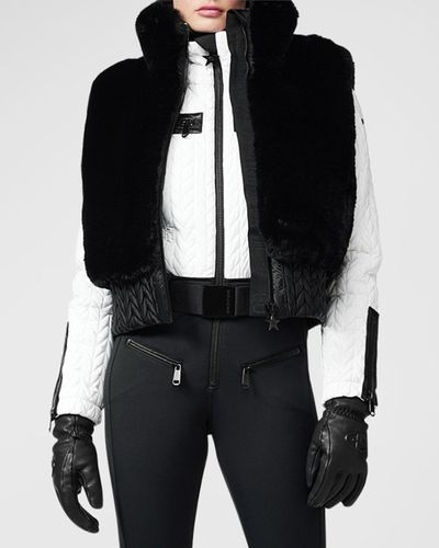 Goldbergh Sophia Faux Fur Bodywarmer Vest - Black