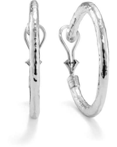 Ippolita 925 Glamazon #3 Small Hoop Earrings, Clip-On - White