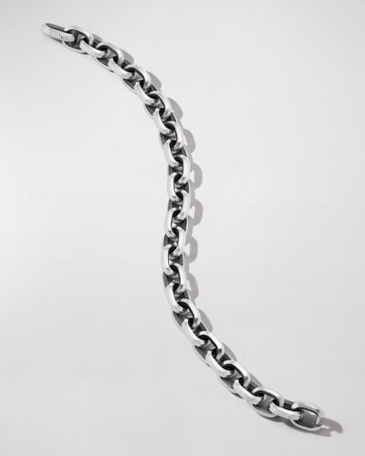 David Yurman Deco Chain Link Bracelet In Silver, 9.5mm - White
