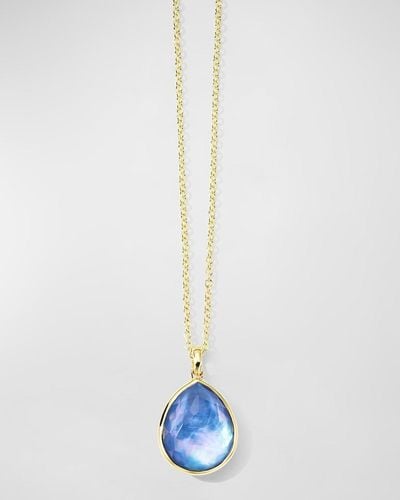Ippolita 18K Rock Candy Medium Teardrop Pendant Necklace - Blue
