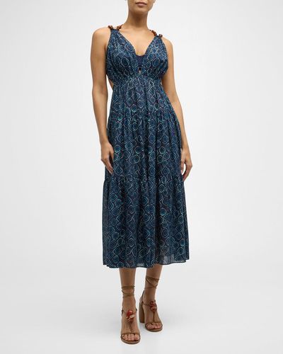 Ulla Johnson Aralyn Sun Dress Coverup - Blue