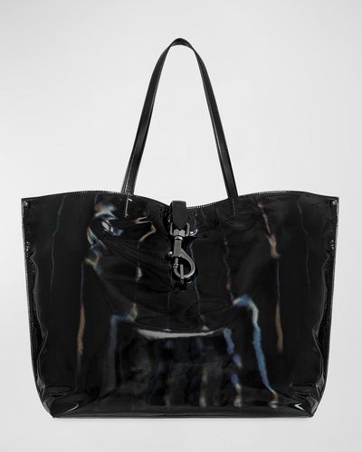 Rebecca Minkoff Megan Holographic Nylon Tote Bag - Black