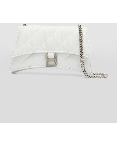Balenciaga Crush Quilted Leather Wallet On Chain - Metallic