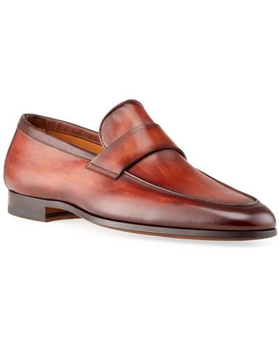 Magnanni Hendidos Flex Leather Loafers - Red
