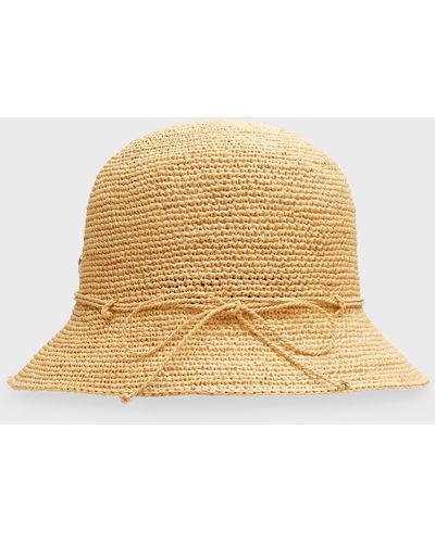 Helen Kaminski Rosie Packable Raffia Bucket Hat - Natural