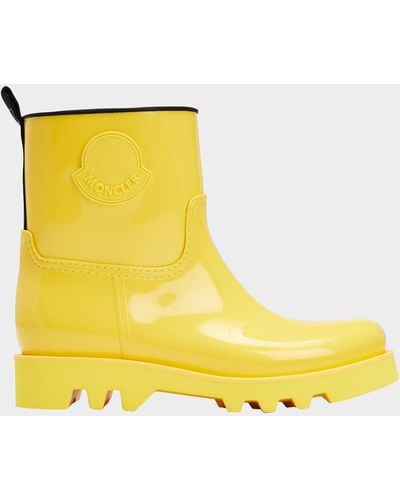 Moncler Ginette Waterproof Rubber Rain Boots - Yellow