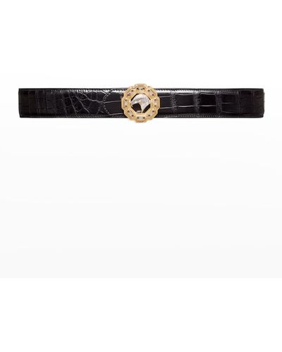 Stefano Ricci - Kids blue leather belt with logo monogram Y301MRC503P - buy  with Netherlands delivery at Symbol