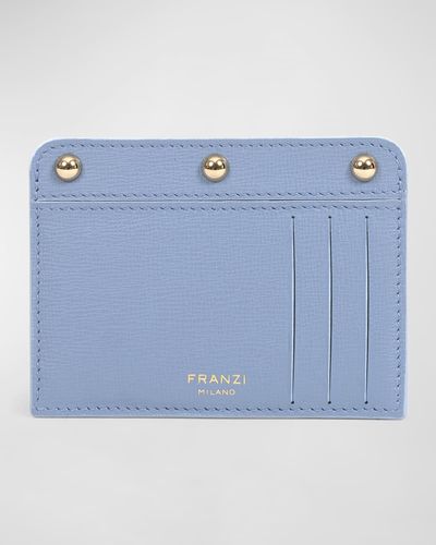 Franzi Luisa Leather Card Holder - Blue