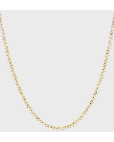 Jennifer Meyer 18k Gold White Diamond Tennis Necklace - Natural