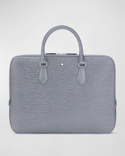 Montblanc 4810 Thin Leather Briefcase - Gray