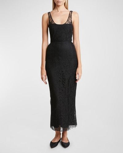 Gabriela Hearst Polus Lace Sleeveless Maxi Dress - Black