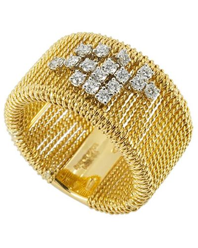 Staurino 18k Gold Renaissance Dancing Diamond Ring, Size 7.5 - Metallic