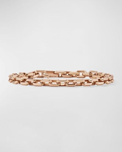 David Yurman Men's Box Chain Necklace in 18K Rose Gold - Rose Gold - Size 24