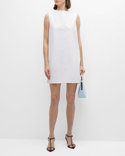 Jil Sander Sleeveless Mini Shift Dress - White