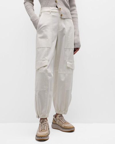 ATM Washed Cotton Twill Cargo Pants - Gray