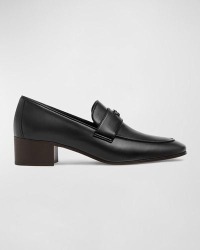 Bougeotte Leather Flat Loafers - Black