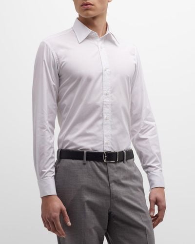Charvet French-Cuff Dress Shirt - Gray