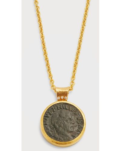 Gurhan Mixed Coin Pendant Necklace - Metallic