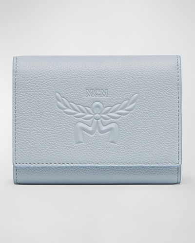MCM Laurel Small Trifold Wallet - Blue