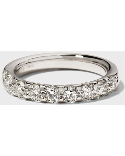 Memoire Platinum 9 Round Diamond Ring, Size 6 - Metallic