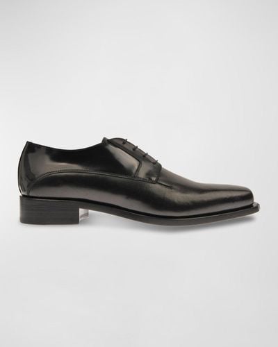 CoSTUME NATIONAL Square Toe Leather Oxfords - Black