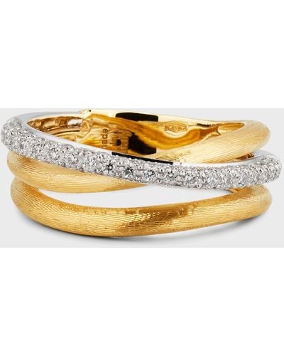 Marco Bicego 18k Yellow Gold Jaipur Link Alta Three Strand Ring, Size 7 - Metallic