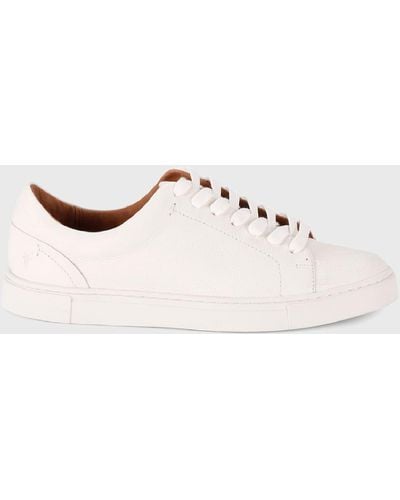 Frye Ivy Leather Low-Top Sneakers - Natural