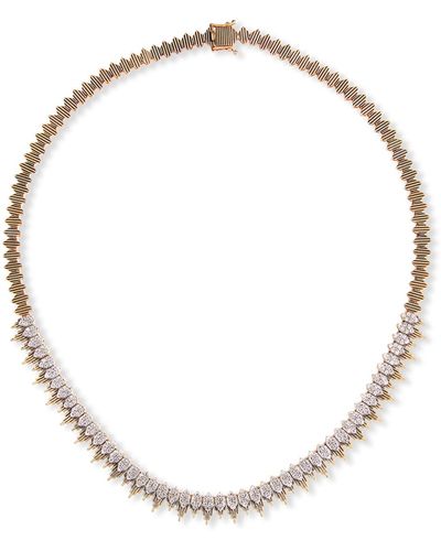 Kismet by Milka 14k Rose Gold Diamond Balcony Necklace - Metallic