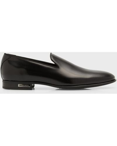 Jimmy Choo Thame Leather Loafers - Black