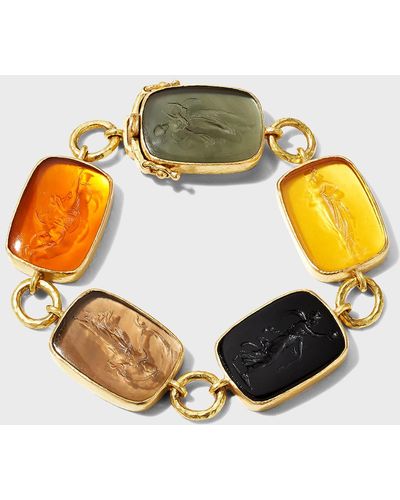 Elizabeth Locke New Muse 19k Gold Glass Intaglio Bracelet - Metallic