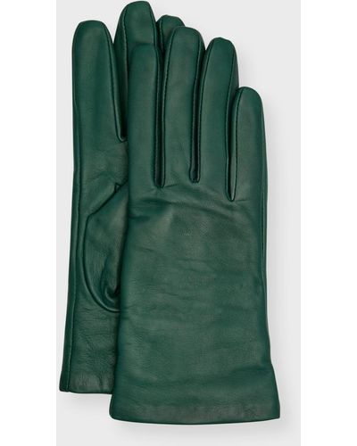 Vince Classic Nappa Leather & Cashmere Gloves - Black