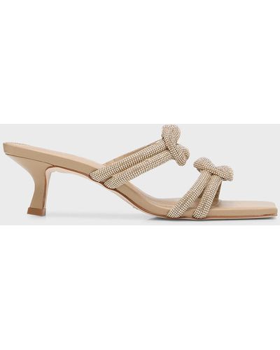 Cult Gaia Agyness Crystal Knot Slide Sandals - Multicolor