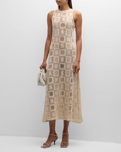 Albus Lumen Ava Sleeveless Crochet Maxi Dress - Natural