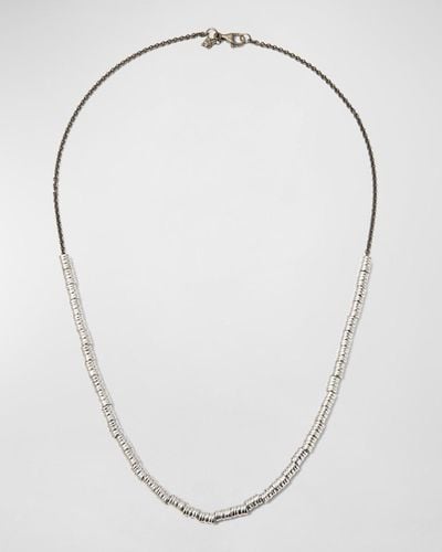 Armenta Sterling Disc Chain Necklace - White